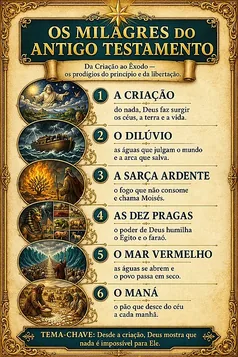 Mapa dos milagres da criação ao Êxodo