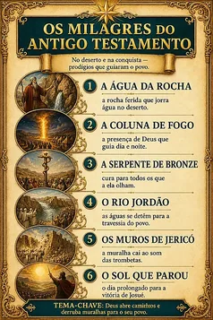 Mapa dos milagres no deserto e na conquista