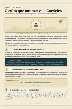 Página de estudo dos tipos e sombras de Cristo